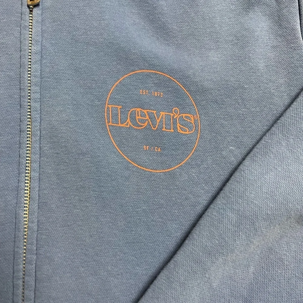 Men’s blue Levi’s zip up hoodie sweatshirt size medium